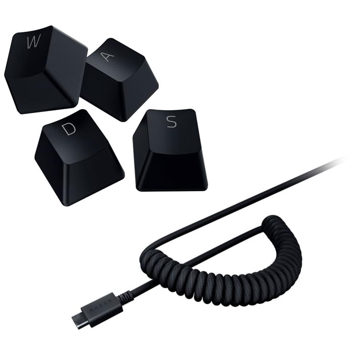 Buy Razer PBT Keycap + Coiled Cable Upgrade Set - Classic Black, Gaming  Keyboards Accessories
