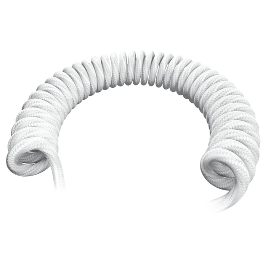 Razer PBT Keycaps Plus Coiled Cable Upgrade Set Mercury White