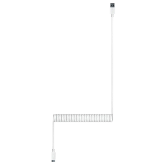 Razer PBT Keycaps Plus Coiled Cable Upgrade Set Mercury White