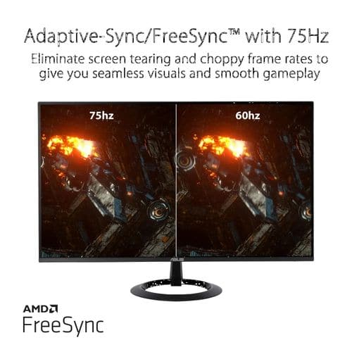 ASUS VZ24EHE 24 Inch FHD 75Hz IPS Panel 1MS AMD Freesync Gaming Monitor