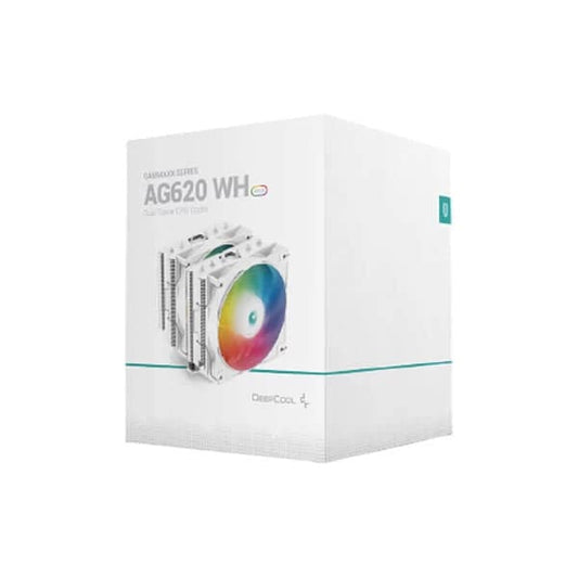 Deepcool Gammaxx AG620 WH ARGB Dual Tower CPU Air Cooler (White)