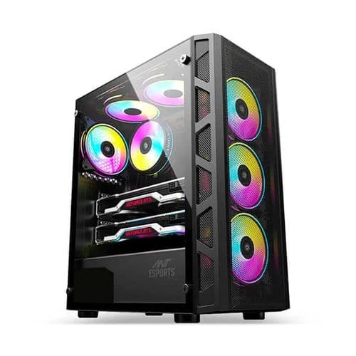ANT ESPORTS 510 Air ARGB EATX Mid Tower Cabinet (Black)