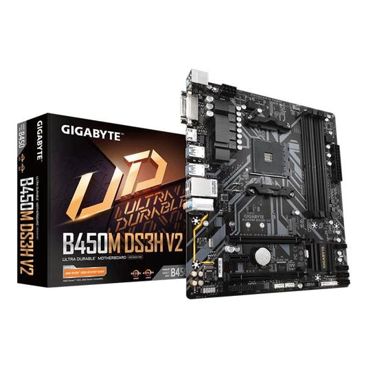 Gigabyte B450M DS3H V2 AMD Socket AM4 Micro-ATX Motherboard