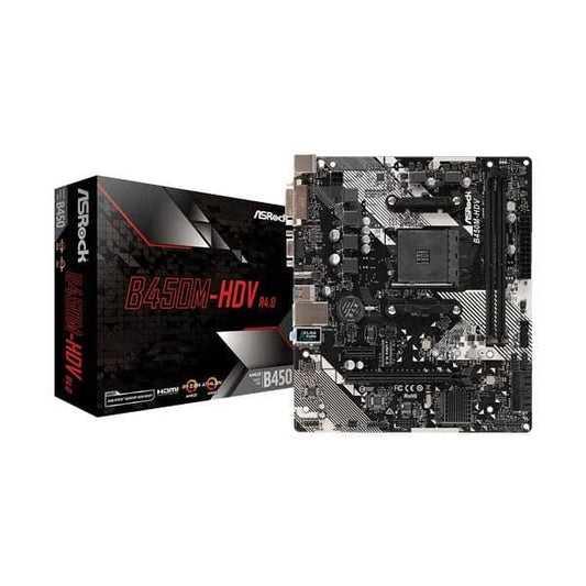ASRock B450M-HDV R4.0 AMD Motherboard