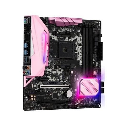 ASRock B450M Steel Legend Pink Edition AMD Motherboard