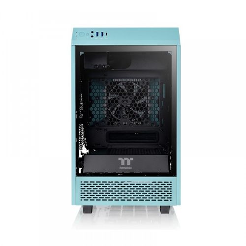 Thermaltake Tower 100 TG Type-C (USB 3.2 Gen 2) Mini Tower Cabinet (Turquoise)