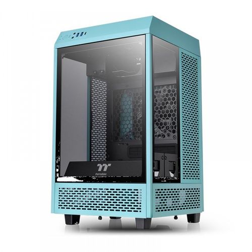 Thermaltake Tower 100 TG Type-C (USB 3.2 Gen 2) Mini Tower Cabinet (Turquoise)