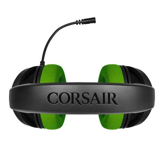 CORSAIR HS35 3.5mm Wired Stereo Gaming Headphones With Mic ( Green ) ( PC/Mobile/Mac/Xbox )