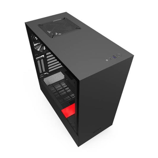 NZXT H510i Mid Tower Cabinet With Tempered Glass Side Panel And ARGB LED Strip (White Black)