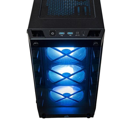 Corsair iCUE 465X RGB Mid Tower Cabinet With SP120 RGB Fans (Black)