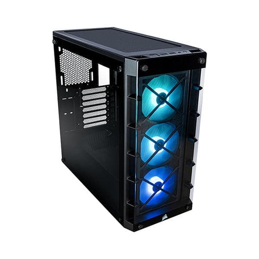 Corsair iCUE 465X RGB Mid Tower Cabinet With SP120 RGB Fans (Black)