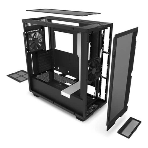 NZXT H7 Flow Mid Tower Cabinet (E-ATX) (White-Black)