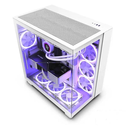 NZXT H9 Flow (ATX) Mid Tower Cabinet TG Side Panel (White)