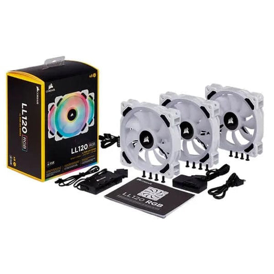 Corsair ICUE LL120 RGB White Cabinet Fan (Triple-Pack)