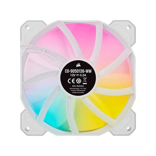 Corsair ICUE SP120 RGB Elite Cabinet Fan (Single Pack) ( White )