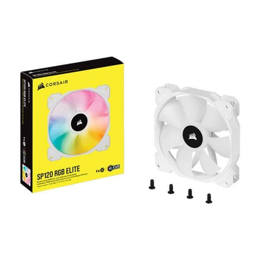Corsair ICUE SP120 RGB Elite Cabinet Fan (Single Pack) ( White )