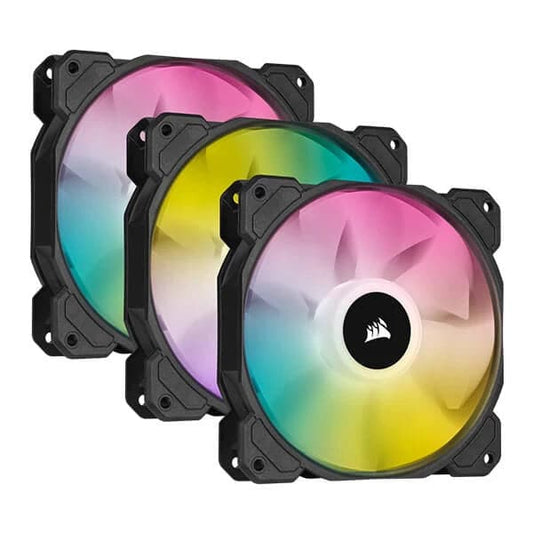 Corsair ICUE SP120 RGB Elite Cabinet Fan With Lighting Node Core (Triple Pack)