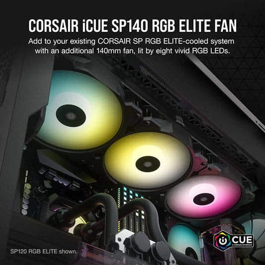 Corsair ICUE SP140 RGB Elite Cabinet Fan (Single Pack)