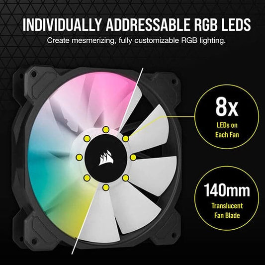 Corsair ICUE SP140 RGB Elite Cabinet Fan (Single Pack)