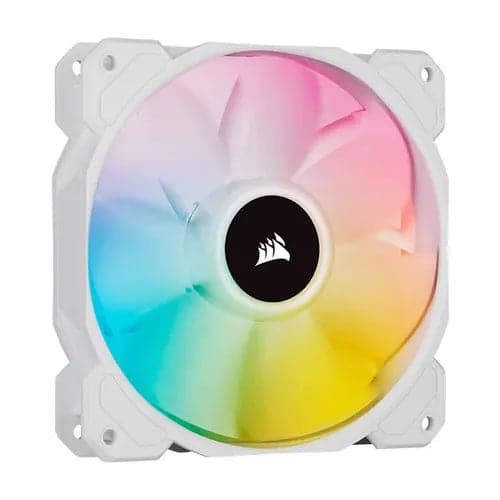 Corsair ICUE SP120 RGB Elite Cabinet Fan With Lighting Node Core (Triple Pack) ( White )
