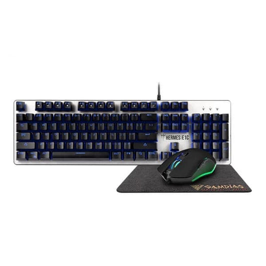 Gamdias Hermes E1C Keyboard, Mouse & Mousepad Combo (3-In-1) With Multi-Color Backlight