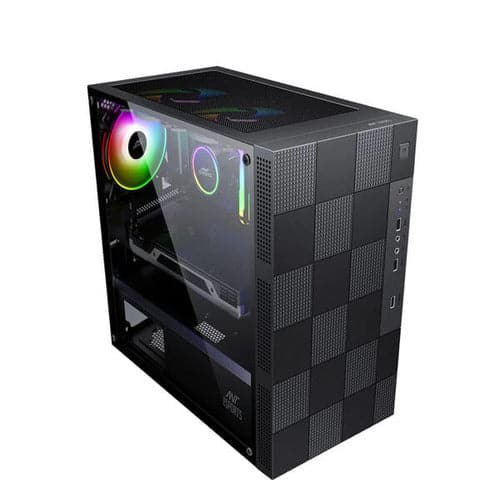 Ant Esports Elite 1000 TG (M-ATX) Mini Tower Cabinet (Black)