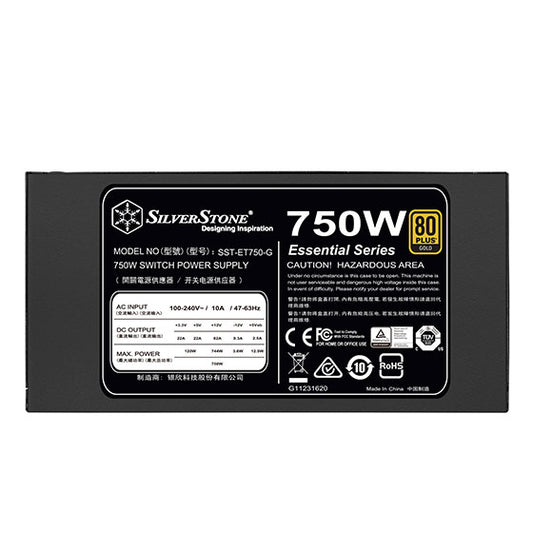 SilverStone Strider Essential Series SST ET750-HG 80+ Gold Semi Modular PSU (750 Watt)