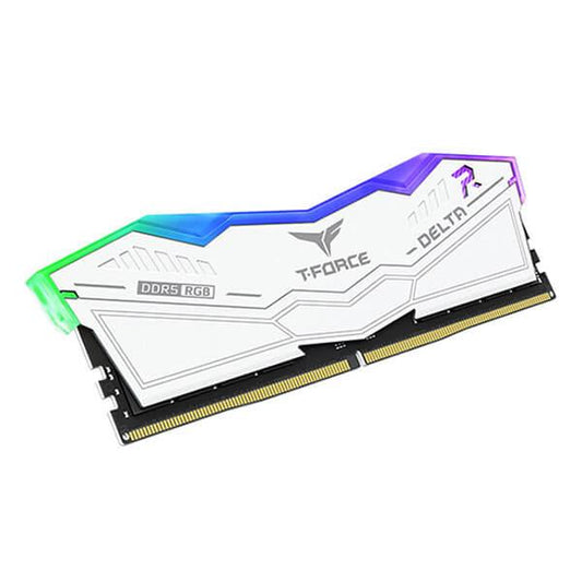 TeamGroup T-Force Delta RGB 32GB (16GBx2) 6400MHz DDR5 RAM (White)