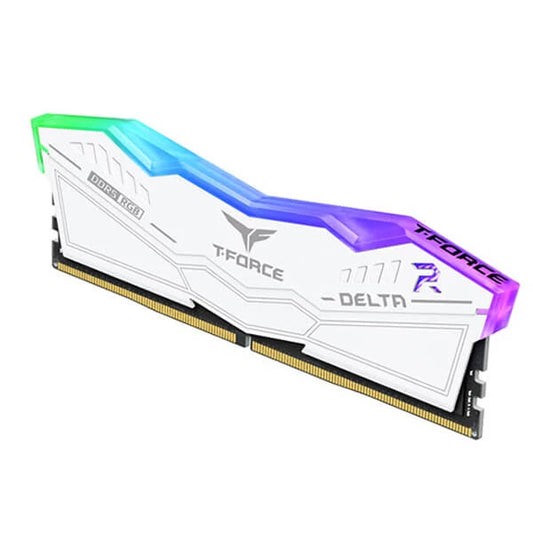 TeamGroup T-Force Delta RGB 32GB (16GBx2) 6400MHz DDR5 RAM (White)