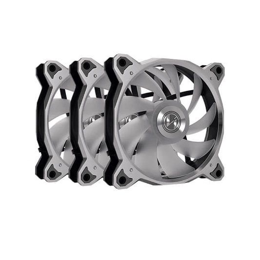 LIAN LI Bora Digital 120mm ARGB Cabinet Fan (Silver) ( Triple Pack )