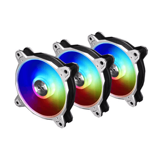 Lian Li Bora Digital 120mm ARGB Cabinet Fan (Triple Pack) Silver