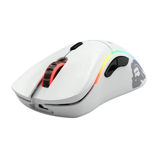 GLORIOUS Model D Minus Wireless Ergonomic Gaming Mouse ( 19000DPI / 6 Macro Buttons ) ( Matte White )