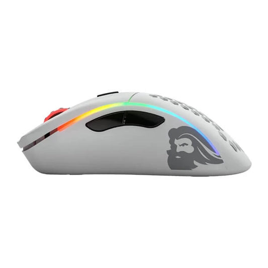 GLORIOUS Model D Minus Wireless Ergonomic Gaming Mouse ( 19000DPI / 6 Macro Buttons ) ( Matte White )