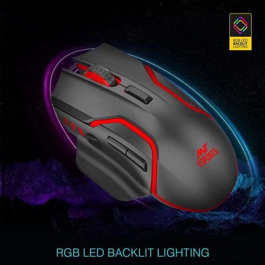 ANT ESPORTS GM320 Pro Wireless Ergonomic Gaming Mouse