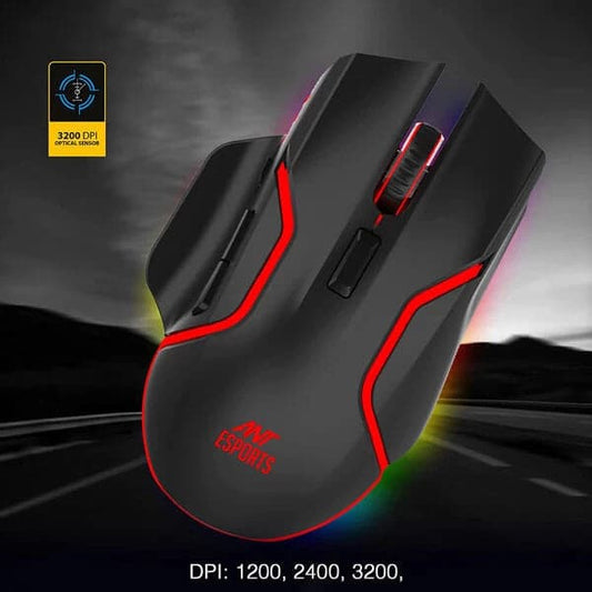 ANT ESPORTS GM320 Pro Wireless Ergonomic Gaming Mouse