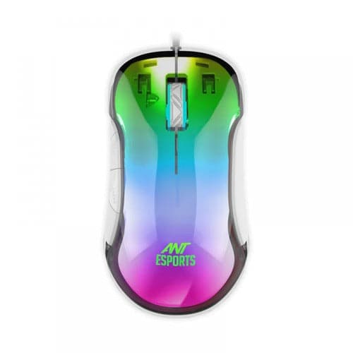 Ant Esports GM610 Crystal RGB Wired Gaming Mouse (White)