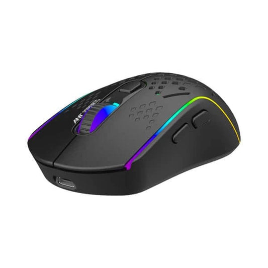 Ant Esports GM700 Lightweight Wireless RGB Gaming Mouse (Black)