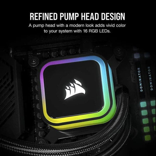 Corsair ICUE H100i RGB Elite CPU Liquid Cooler (Black)