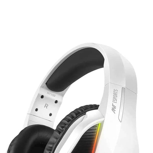 Ant Esports H1100 Pro RGB Wired Over Ear Gaming Headphones with mic Frost (White)