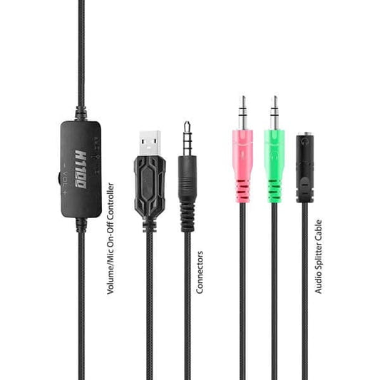 Ant Esports H1100 Pro RGB Wired Over Ear Gaming Headphones with mic Frost (White)