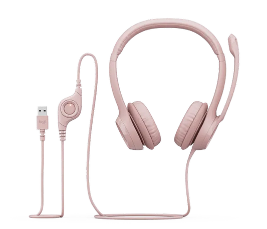 LOGITECH H390 RGB Wired Stereo Gaming Headphones ( Rose )