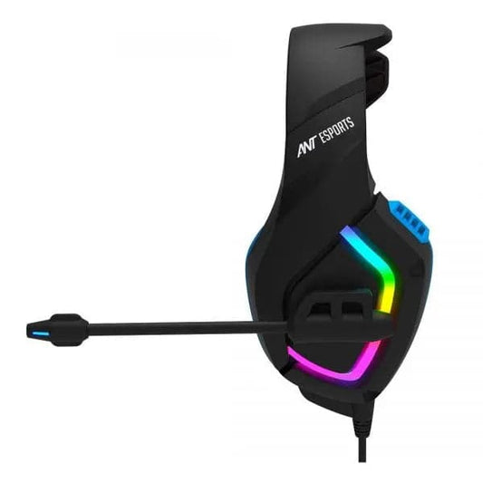 Ant Esports H530 Multi-Platform Pro RGB LED Wired Gaming Headset (Black - Blue)