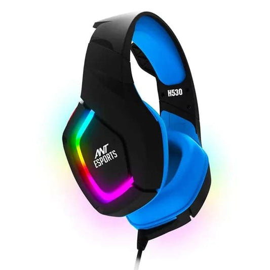 Ant Esports H530 Multi-Platform Pro RGB LED Wired Gaming Headset (Black - Blue)