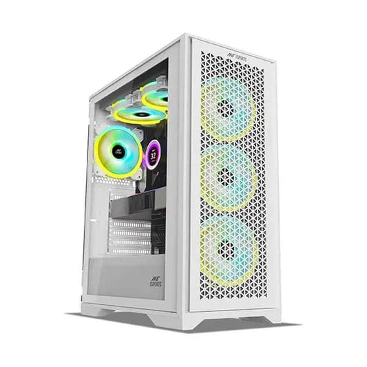Ant Esports ICE-4000 RGB Mesh (ATX) Mid Tower Cabinet (White)