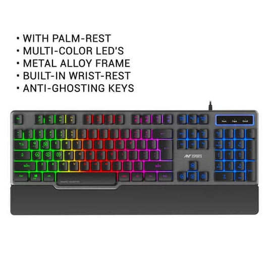 ANT ESPORTS KM500 Full Size Membrane Gaming Keyboard And Mouse Combo (Black) (MemBrane Keyboard) (KM500-COMBO)