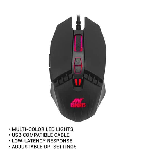 ANT ESPORTS KM500 Full Size Membrane Gaming Keyboard And Mouse Combo (Black) (MemBrane Keyboard) (KM500-COMBO)