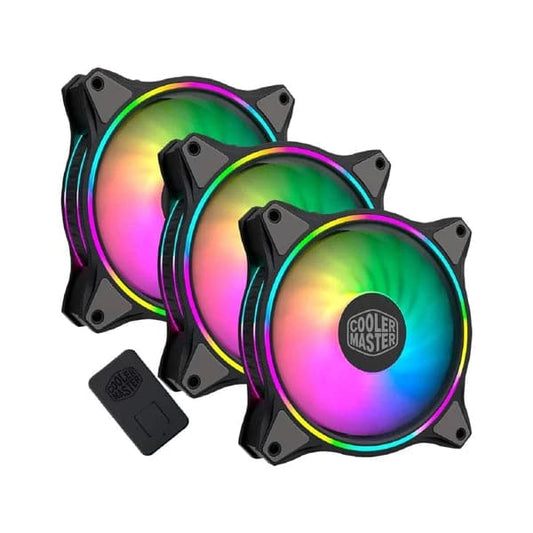 Cooler Master MasterFan MF120 Halo ARGB Cabinet Fan (Black) (Triple Pack)