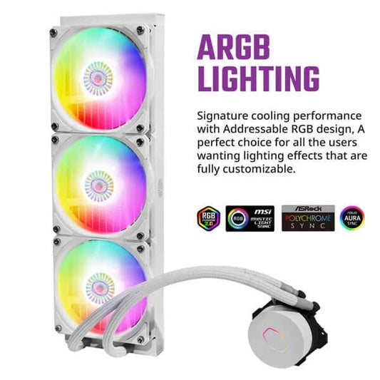 Cooler Master ML360L ARGB V2 CPU Liquid Cooler (White)