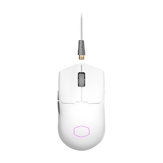 COOLER MASTER MM712 Wireless + Bluetooth Ambidextrous Gaming Mouse ( MM-712-WWOH1 ) ( 19000DPI / 6 Macro Buttons ) ( White )