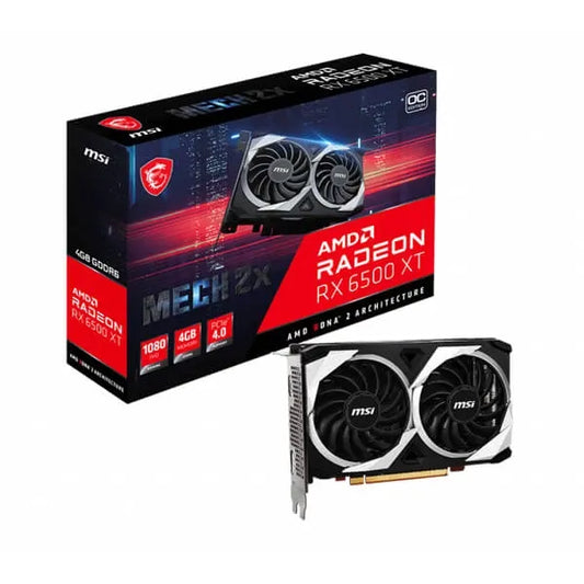 MSI Radeon RX 6500 XT MECH 2X 4GB OC Gaming Graphics Card